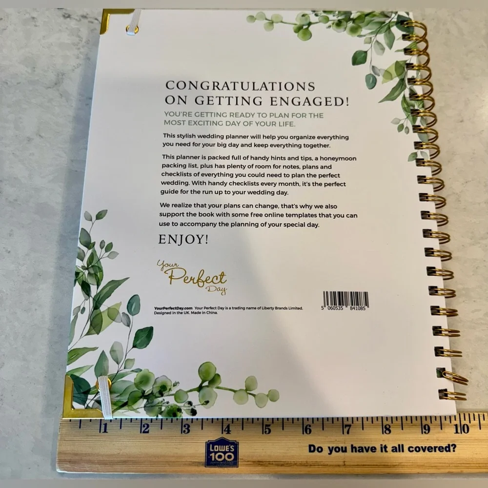 Your Perfect Day Wedding Planner & Organizer - Bridal Planning Diary, Floral